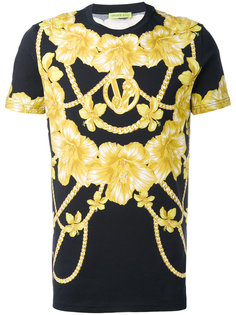 футболка с цепочным принтом Versace Jeans