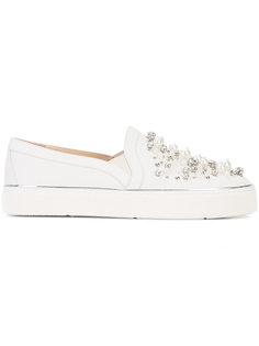 декорированные кеды-слипон Stuart Weitzman