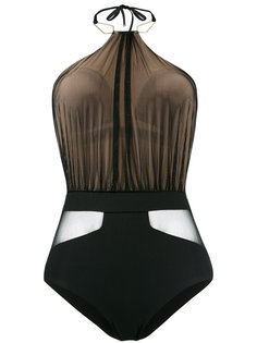 layered cut out panel swimsuit Moeva