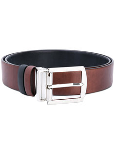 ремень с серебристой пряжкой Kiton