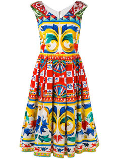 платье без рукавов с комбинированным принтом Dolce &amp; Gabbana