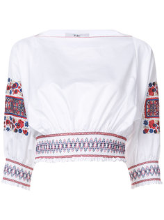 блузка с фольклорной вышивкой Tibi