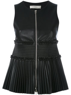 sleeveless and pleated top Cédric Charlier