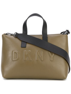 debossed logo shoulder bag DKNY