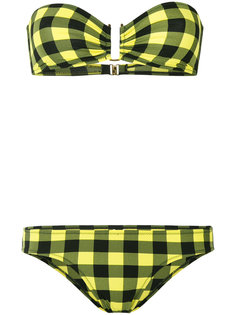 strapless checkered bikini Laura Urbinati