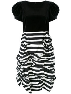 ruched two tone striped dress Comme Des Garçons Girl