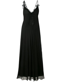 lace-trimmed chiffon gown Lanvin