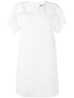 crochet panel shift dress Burberry
