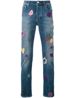 джинсы прямого кроя с вышивкой  Paul Smith London