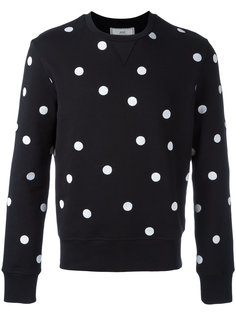 Dot Embroidered Sweatshirt Ami Alexandre Mattiussi