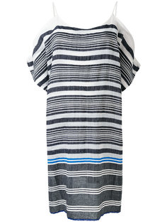 striped cold-shoulder dress Lemlem