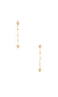 Moonstone chain drop earrings - Luv AJ