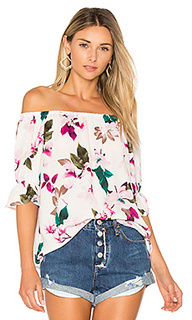 Off shoulder blouse with smocked sleeves - 1. STATE