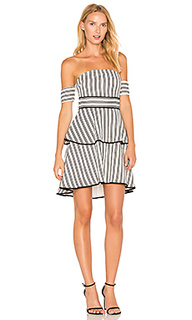 Striped off the shoulder high low dress - Endless Rose