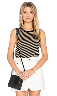 Slash stripe muscle tank - MONROW