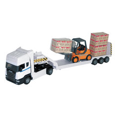 Машинка "Scania" с погрузчиком на платформе 1:48, Autotime