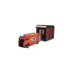 Машинка "Scania" пожарная с гаражом 1:48, Autotime