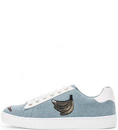 Кеды из денима с отделкой пайетками Guess