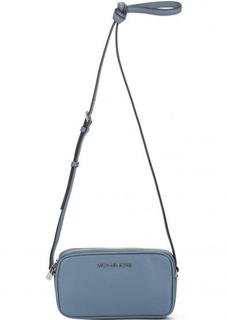 Голубая кожаная сумка через плечо Michael Michael Kors