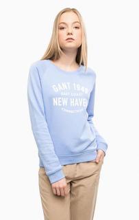 Синий свитшот с принтом Gant