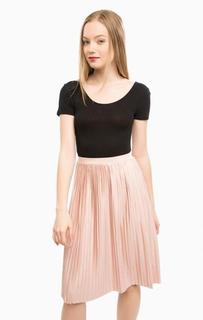 Черная футболка с глубоким вырезом на спине Mavi