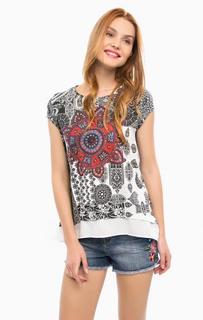 Блуза из хлопка с короткими рукавами Desigual