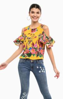 Трикотажная блуза с цветочным принтом Desigual