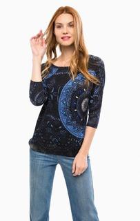 Хлопковый джемпер с декоративной отделкой Desigual