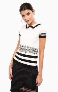 Джемпер из вискозы с вязаным воротником Desigual