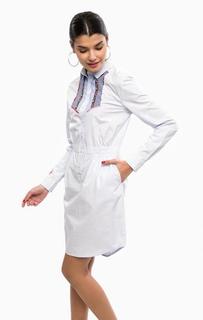 Приталенное платье из хлопка с отложным воротничком Desigual