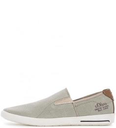 Серые текстильные слипоны S.Oliver