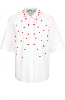 Шелковая блуза свободного кроя с декоративной отделкой Paul&amp;Joe Paul&Joe