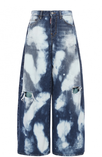 Широкие джинсы с потертостями Dsquared2