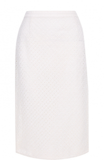 Шелковая кружевная юбка-карандаш Escada