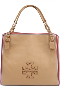 Сумка-тоут Harper Stripe с контрастной отделкой Tory Burch