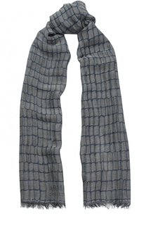Шарф из смеси льна и вискозы с хлопком Armani Collezioni