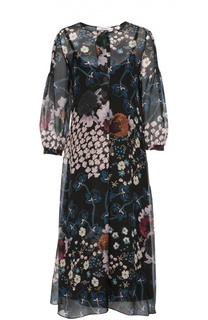 Шелковое платье свободного кроя с цветочным принтом Dorothee Schumacher