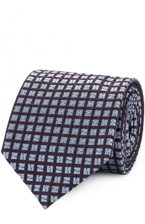 Шелковый галстук с узором Ermenegildo Zegna