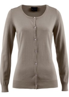 Классический кардиган (серо-коричневый) Bonprix
