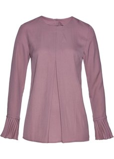 Блуза с плиссировкой (фиолетовый матовый) Bonprix
