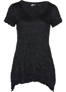 Удлиненная футболка с коротким рукавом (черный) Bonprix