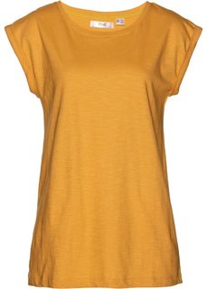 Футболка с коротким рукавом (медовый однотонный) Bonprix