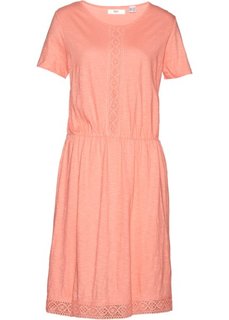 Платье с кружевной отделкой (лососево-розовый) Bonprix