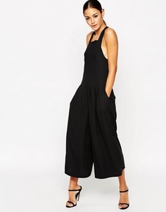 Комбинезон с широкими штанинами ASOS - Черный