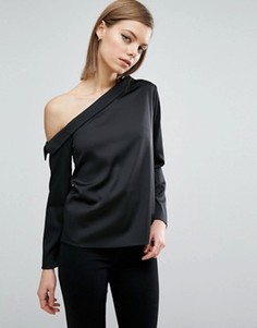 Топ на одно плечо ASOS - Темно-синий