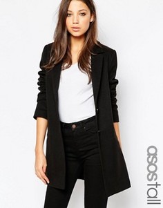 Пальто узкого кроя ASOS TALL - Черный