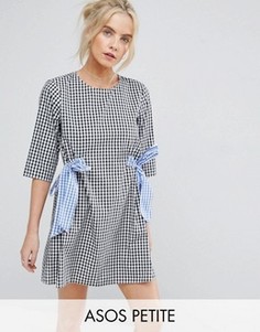 Платье в клетку с бантами ASOS PETITE - Мульти