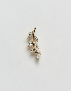 Серьги-клаймберы со стразами ASOS - Прозрачный