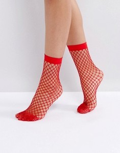 Красные сетчатые носки ASOS - Красный