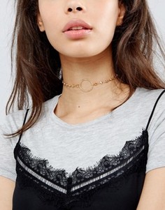Ожерелье-чокер из шариковой цепочки ASOS - Золотой